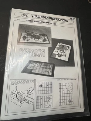 Modellbau Verlinden Airfield Rollfeld Landeplatz Carton 29x21cm Landschaft - Bild 1 von 4