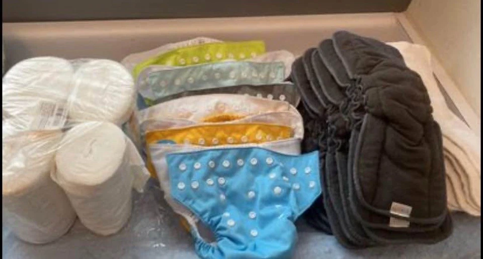 Alva Baby cloth diapers lot With Bamboo liners and Flushable liner - Image 1 of 1