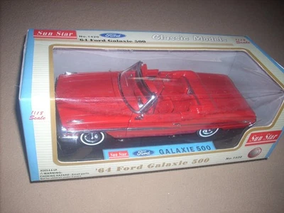 SUN STAR '64 GALAXIE 500 CONVERTIBLE, NEVER PLAYED WITH, 1/18 DIE-CAST, RARE ! - Image 1 of 2