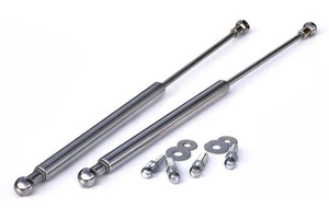 VW Golf Jetta MK3 3 Chrome Hood Gas Lifter Lifts Dampers Hing Struts Shocks GTI - Picture 1 of 2