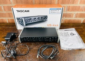 Tascam US-4x4 USB Audio MIDI Interface 4 Mic Line Inputs 4 Out USB Bus Powered - Picture 1 of 20