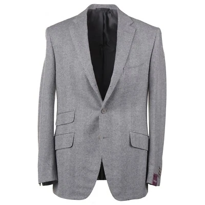 Sartoria Partenopea Slim-Fit Gray Herringbone Cashmere Sport Coat 40R (Eu 50) - Image 1 of 4