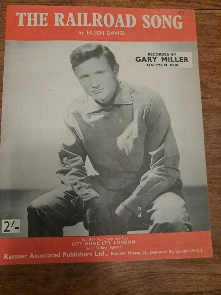 Original Sheet Music " The Raroad Song"Recorded by "Gary Miller" - Image 1 of 1