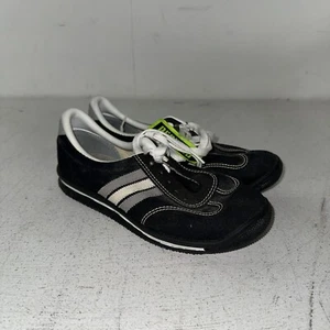 Deadstock Vintage 80er Jahre Trax Canvas Schuhe Sneaker blau weiß Jugend 5,5 - Bild 1 von 5
