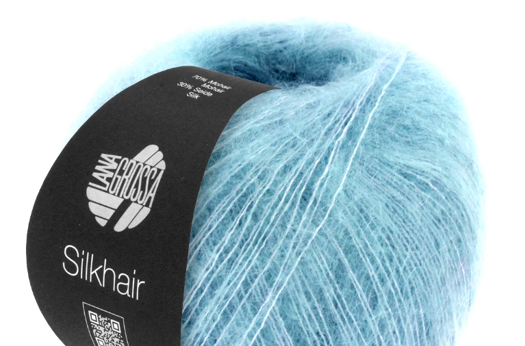 (kg/358€) Silkhair Lana Grossa  25g Fb. 201 hellblau Kid Mohair Seide PORTOFREI - Bild 1 von 1