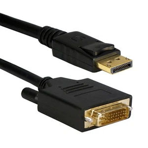 10 Ft DisplayPort DP to DVI Dual Link (24+1 pin) Adapter Cable - 1080p Full HD - Picture 1 of 1