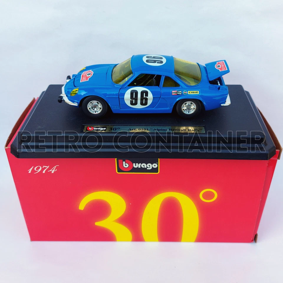 BBURAGO BURAGO - Renault Alpine Rally Art. 0101 1974 30th Ann. Die Cast Car 1/24 - Immagine 1 di 1