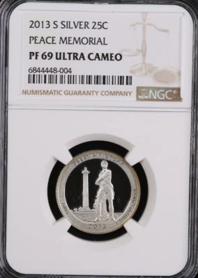 2013-S ATB Silver Quarter. NGC PF69. Affordable Collectible Coin. Store #15825 - Image 1 of 3