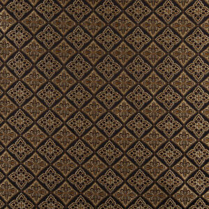 A0012C Midnight Gold Ivory Diamond Brocade Upholstery Fabric By The Yard
