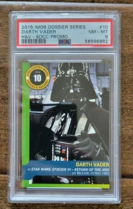 2016 SDCC EXCLUSIVE IMDB DOSSIER PROMO CARD DARTH VADER STAR WARS PSA 8 # 10 - Picture 1 of 2