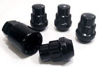 Black alloy wheel Locking nuts bolts. M12 x 1.5, 21mm Hex Taper fits Hyundai x 4