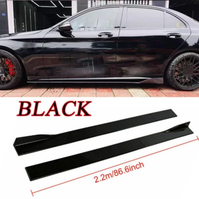 For Acura TL TLX ILX 78.7" Gloss Black Side Skirts Extension Splitter Lip Foto 1 de 4
