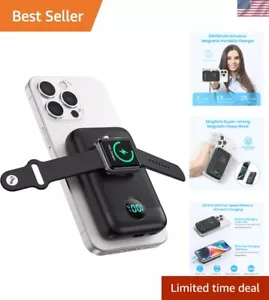 Magnetic Portable Charger 10800mAh,4-in-1 Wireless Power Bank with iWatch Cha... - Picture 1 of 9