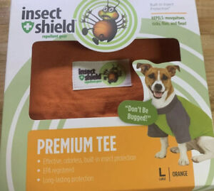 Dog Pet Gear T-Shirt or Hoodie Top Insect Shield Orange Large