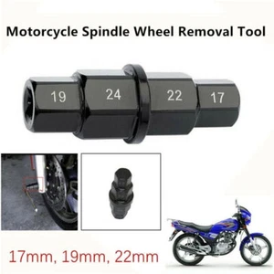 Motorcycle Front Rear Wheel Axle Spindle Driver Tool Hex Socket 17 19 22 24mm - Picture 1 of 12