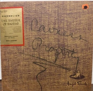Cornelius The Barber of Bagdad 33RPM Erich Leinsdorf Sides 1 & 4  021217LLE - Foto 1 di 2