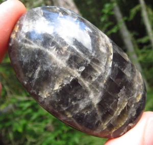 BLACK MOONSTONE BEAUTIFUL POLISHED CRYSTAL PALMSTONE MADAGASCAR *6 - Picture 1 of 8