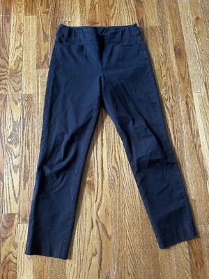 Pantalones al tobillo Soft Surroundings talla pequeña pierna recta pantalones negros Foto 1 de 4