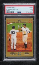 2007 Topps Classic Combo Gold /2007 Bobby Abreu Derek Jeter #327 PSA 7 HOF