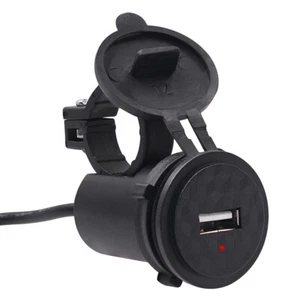 Motorcycle Mobile Phone Charger Waterproof 9-24V Power Supply USB Port Socket - Picture 1 of 12