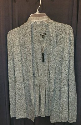 NUEVO CON ETIQUETAS APT.9 MUJER PETITE XS, NEGRO Y GRIS, CHAQUETA SUÉTER ABIERTA CON ELÁSTICO... Foto 1 de 3