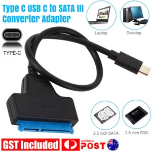Type C USB C to SATA III Converter Adapter Cable for 2.5" Hard Drive HDD SSD AU - Picture 1 of 15