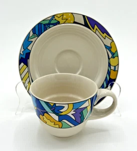 Dorothy Hafner Rosenthal SPIRIT WONDERLAND Tea Cup & Saucer, Vintage Post-modern - Picture 1 of 6