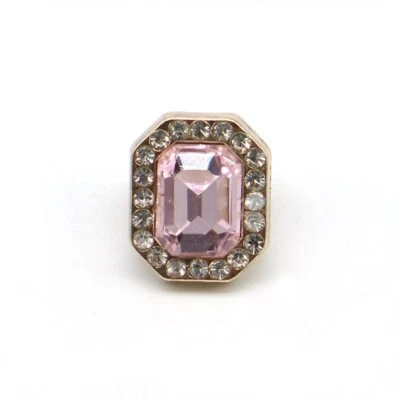 10pcs Glass Rhinestone Buttons Metal Loop for Jewelry Crafts Clothes Costume - Image 1 of 4