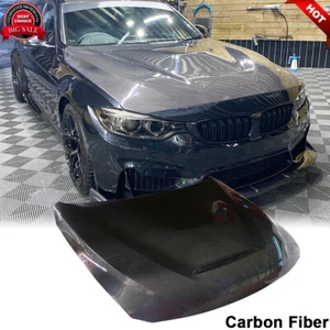 For BMW F80 F82 F30 F32 F36 440i Hood Bonnet Engine Cover Trim REAL CARBON FIBER - Picture 1 of 12