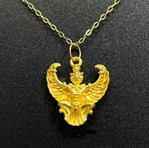 Gift 1pc Gold Bar 0.16 - 0.18 gram - Garuda Shape Pendant - 999.9 Fine in Assay - Picture 1 of 7