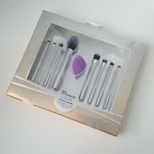 Real Techniques Disco Glam Limited Edition Silver Makeup Brush Set 9 PC