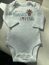 My First Thanksgiving Turkey Bodysuit Long Sleeve Carter's 3 mo Just One You