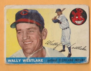 Wally Westlake Cleveland Indians 1955 Topps #102 Sacramento California Creased - Picture 1 of 2
