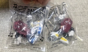 Vintage California Raisins Dancin Raisins Hardees Toys 2001 Complete Set of 2 - Picture 1 of 3