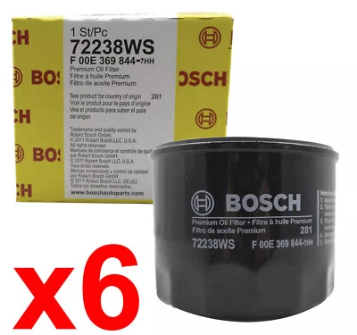 Масляный фильтр Bosch 6 шт. для GMC Chevy Buick Cadillac Oldsmobile Pontiac 72238WS - Изображение 1 из 4