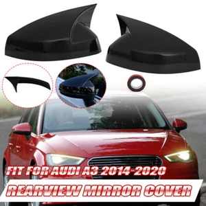Tapa cubierta de espejo retrovisor lateral negra brillante para Audi A3 S3 8V RS3 2014-2020 - Imagen 1 de 9
