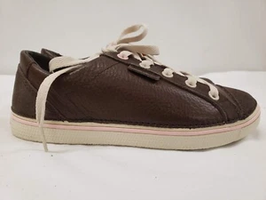 Crocs Scarpe Donna 5 Marrone Hover Stringate Sneakers Pelle Righe Rosa - Foto 1 di 3