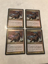 Malfegor X4 Magic The Gathering MTG FOIL Promo Launch & Release Playset LP
