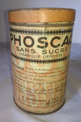 ANCIENNE GRANDE BOITE PUBLICITAIRE PUB CHOCOLAT PHOSCAO COLLECTION RONDE 1930 - Photo 1/4
