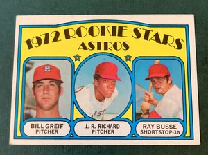 Tarjeta de béisbol 1972 Rookie Stars Astros Topps #101 Greif, J.R. Richard, Busse - Imagen 1 de 2