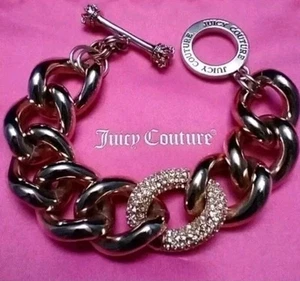 Juicy Couture 'Luxe Rock's Pave' Link Bracelet In Rose Gold - Picture 1 of 6