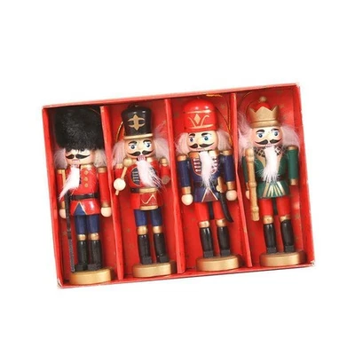 4 Pieces Christmas Nutcracker Ornament Set Multipurpose Lightweight Portable - Image 1 of 4