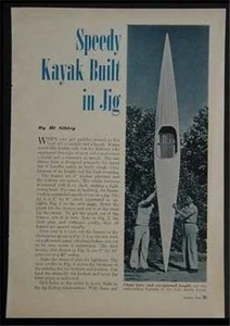 18' Kayak Wood frame & canvas cover 1949 How-To build PLANS - Picture 1 of 2