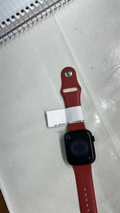 Apple Watch S7 45mm GPS/LTE Czarna obudowa Abyssa Czerwony pasek Używany (42168) - Zdjęcie 1 z 6