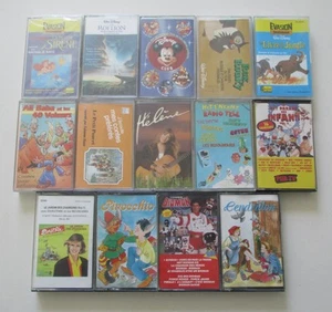 14 CASSETTES AUDIO POUR ENFANTS DONT 4 WALT DISNEY DOROTHEE HELENE BIOMAN ETC .. - Picture 1 of 8