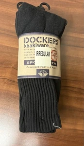 Vintage Dockers Khakiware True Crew Socken schwarz Y2K Deadstock neu mit Etikett 3er Pack - Bild 1 von 1