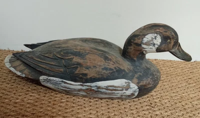 Ancien canard en bois sculpté - Appelant de chasse - Photo 1/4