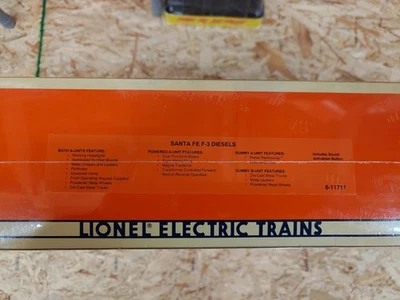 Lionel 6-11711 O Gauge Santa Fe F-3 ABA Diesel Locomotive Set  Factory Sealed - Image 1 of 2