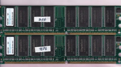 512MB 2x256MB PC3200 DDR-400 SimpleTech 98000-00184-002 K001281 KIT DDR1 PC-3200 - Image 1 of 2