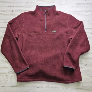 LL Bean Katahdin Pullover Jacke Herren 3XL-Tall Rot - 1/4 Zip Langarm Fleece - Bild 1 von 5